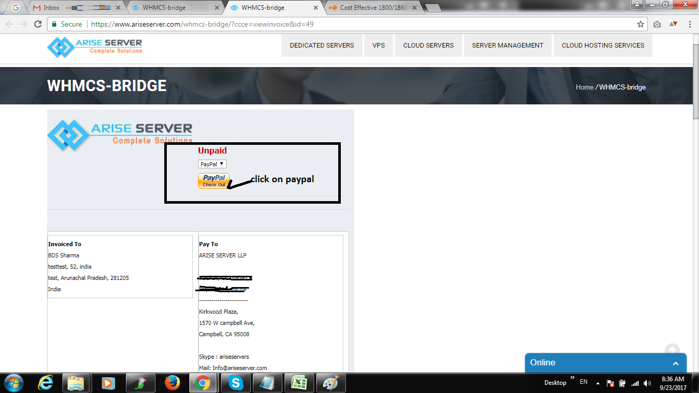 click paypal